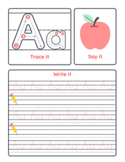 Summer Fun & Learning: Alphabet Tracing and Dot-to-Dot Puzzle Book