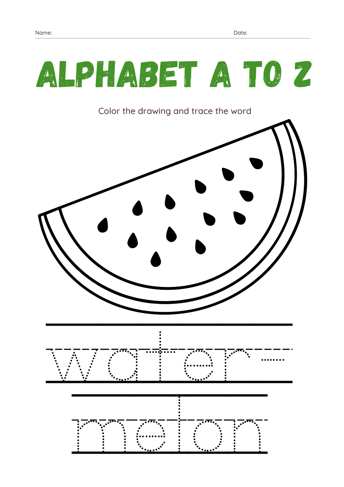 Coloring Worksheet