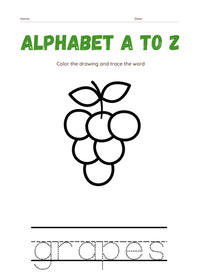 Alphabet A to Z