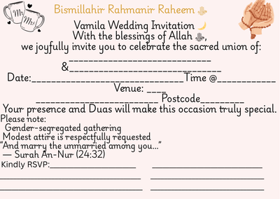 Wedding Ceremony Card