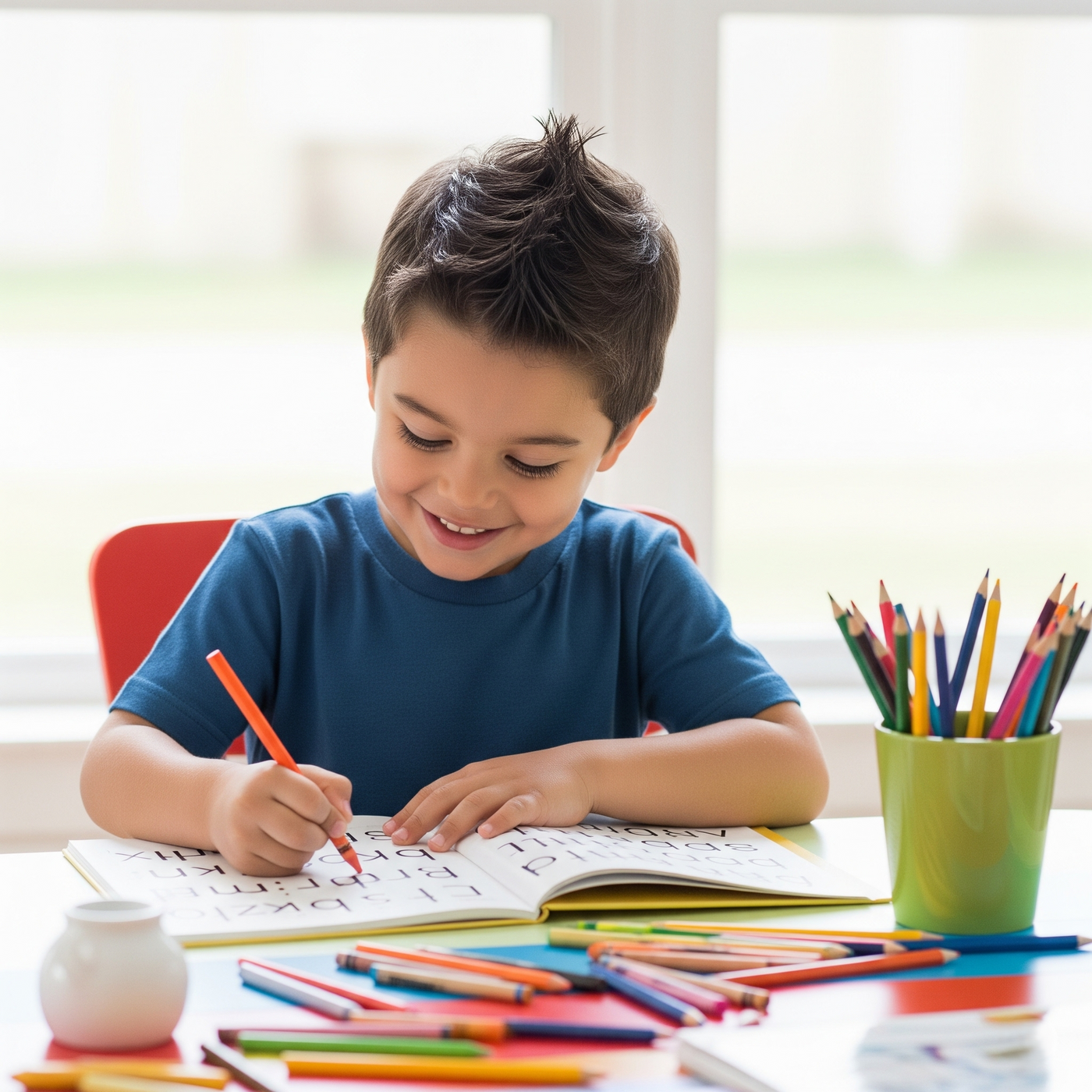 Summer Fun & Learning: Alphabet Tracing and Dot-to-Dot Puzzle Book