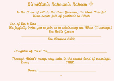Wedding Invitation card